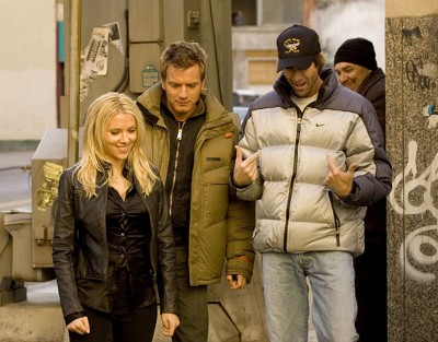 Island, The - Ewan McGregor, Scarlett Johanssonová a režisér Michael Bay